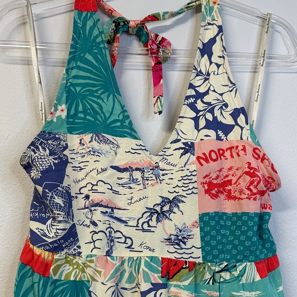 Tommy Bahama Ocean Patchwork Halter Hawaiian Maxi… - image 5